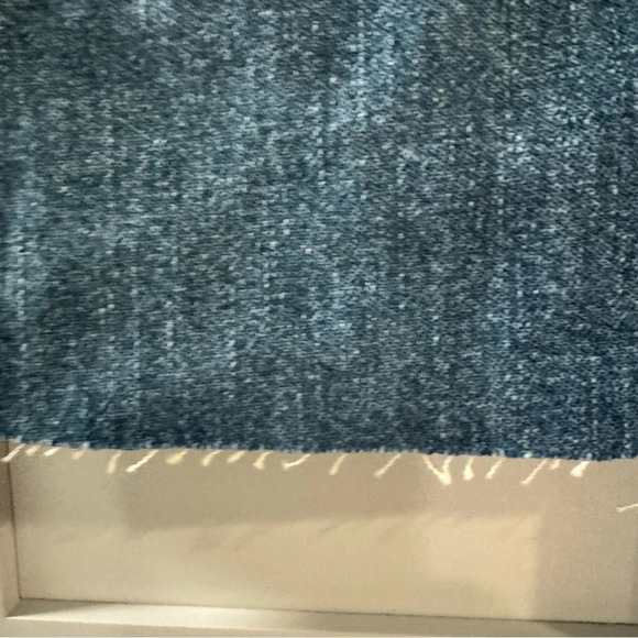 Abercrombie & Fitch Y2K Distressed Hem Patchwork Denim Skirt Made in USA sz 6 - Picture 4 of 5